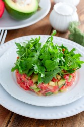 название картинки Салат с авокадо и семгой