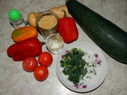 название картинки Салат с булгуром и овощами
