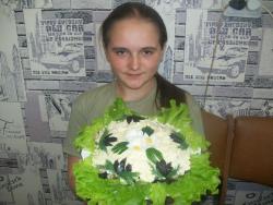 Салат из курицы с черносливом с жареными грибами