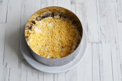 название картинки Салат с грецкими орехами и курицей слоями