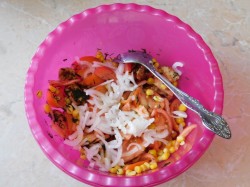 название картинки Салат с жареной курицей