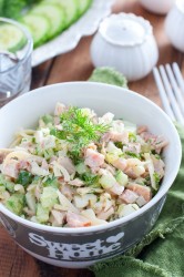 название картинки Салат с курицей и огурцами свежими