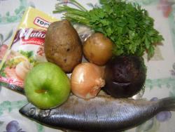 название картинки Салат свекла, картофель, селедка