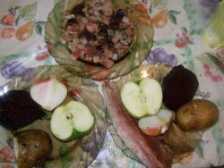 название картинки Салат свекла, картофель, селедка