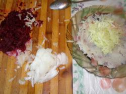 название картинки Салат свекла, картофель, селедка