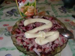 название картинки Салат свекла, картофель, селедка