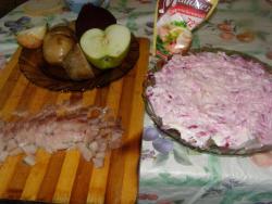 название картинки Салат свекла, картофель, селедка