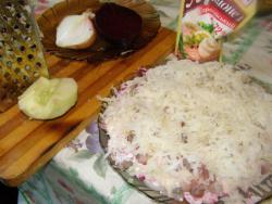 название картинки Салат свекла, картофель, селедка