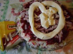 название картинки Салат свекла, картофель, селедка