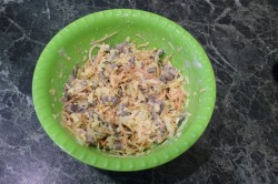 Салат с сердцем и корейской морковью