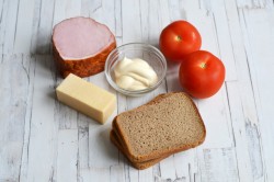 название картинки Салат с ветчиной помидорами и сыром