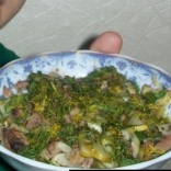 название картинки Салат с языком и маринованными огурцами