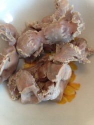 название картинки Салат из пупков и желудочков с соусом Мацони