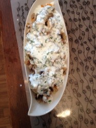 название картинки Салат из пупков и желудочков с соусом Мацони