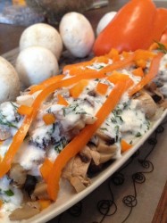 название картинки Салат из пупков и желудочков с соусом Мацони