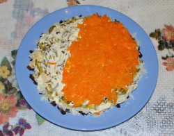 название картинки Салат Старый мельник с грибами и курицей