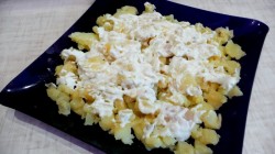 Салат Сугроб с курицей, картофелем и болгарским перцем