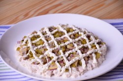 Новогодний салат Свеча