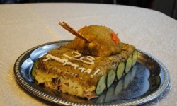 Салат Танк на 23 февраля с грибами