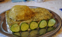 Салат Танк на 23 февраля с грибами