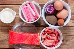 название картинки Салат Царская шуба с красной рыбой