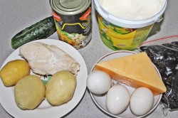 название картинки Салат Венеция с черносливом и курицей