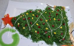 Салат новогодняя Ёлочка