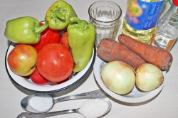 название картинки Салат Завтрак туриста с болгарским перцем и помидорами