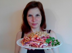 Салат Здоровье с капустой, свеклой с майонезом