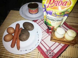 название картинки Салат Звезда с сайрой на 23 февраля