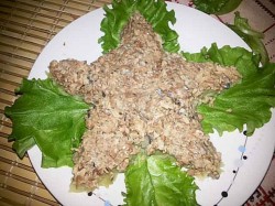 название картинки Салат Звезда с сайрой на 23 февраля