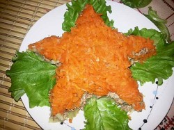 название картинки Салат Звезда с сайрой на 23 февраля