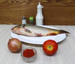 Сазан в духовке целиком