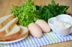 название картинки Бутерброды для пикника сэндвич с яичным салатом