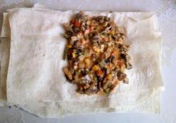 название картинки Лаваш в духовке с начинкой из овощей