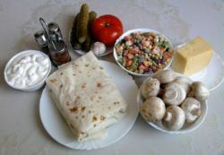 название картинки Лаваш в духовке с начинкой из овощей