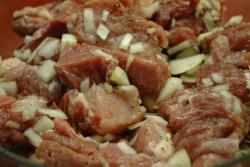 Шашлык из мяса свинины на шпажках в духовке