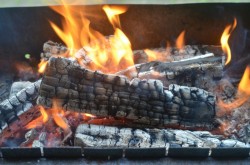 Шашлык из куриных сердечек на мангале