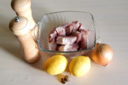 Шашлык из свинины с лимоном в аэрогриле