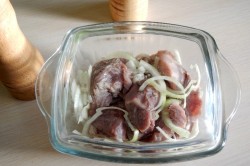 Шашлык из свинины с лимоном в аэрогриле