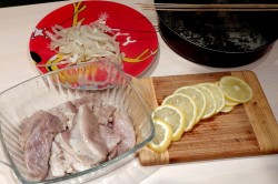 Шашлык из свинины с лимоном в аэрогриле