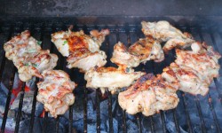 Шашлык из куриных окорочков