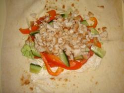 Шаурма с курицей в лаваше
