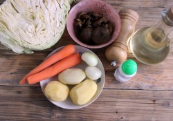 Щи с грибами и свежей капустой