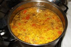 Постные щи из свежей капусты с сушеными грибами