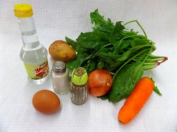 Щи с зеленью шпината