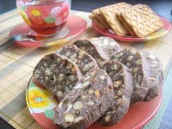 Кондитерская колбаска из печенья - шаг 12