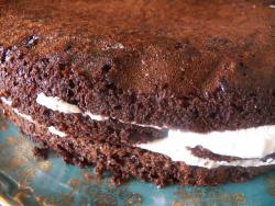 Шоколадно-творожный торт