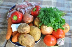 название картинки Вкусный суп шурпа на костре в казане