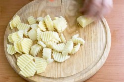 название картинки Скумбрия с овощами в духовке в фольге запеченная